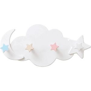 Cintre mural clouté en forme de nuage avec clous en forme de nuage, décoration de chambre d'enfant, crochet de rangement de cuisine, crochet de suspension - Neuf