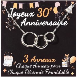 Kal-60 50 40 30 20 Ans Anniversaire Collier Cadeau D'anniversaire Femme Original Idee Cadeaux Anniversaire Pour Ma Fille A Sa Maman Tata Niece Belle Soeur Meilleure Amie Petite Fille Mamie Colliers B - Neuf