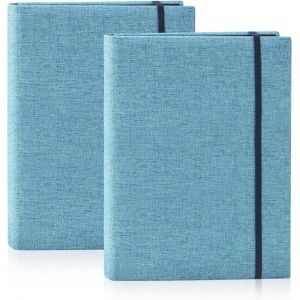 Yemaesre-2 Pack Mini Album Photo 10x15 Cm En Couverture Lin Avec 100 Pochette, Petit Traditionnel Livre Photo Portable Compact Memory Book Pour Bebe Enfant Mariage Voyage Anniversaire (Bleu) - Neuf