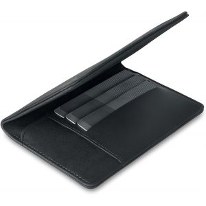 TRAHOO-&Eacute;tui pour passeport en cuir noir avec protection de cartes de cr&eacute;dit RFID Prot&egrave;ge documents Voyage Homme Femme - Neuf