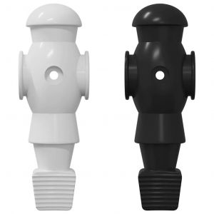 vidaXL Joueurs de table de baby-foot 24 pcs Noir et Blanc HIPS - Neuf