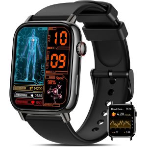 Montre Connect&eacute;e Homme Femme &iquest;&iquest;&iquest;&iquest;&eacute;&iquest;&iquest;&iquest;, 1.83"" Smartwatch Homme avec 150+ Modes Sportifs/ECG/HRV/Fr&eacute;quence Cardiaque/SpO2/Podometre, IP68 &Eacute;tanche Tracker Fitness pour iOS Android, Noir - Neuf