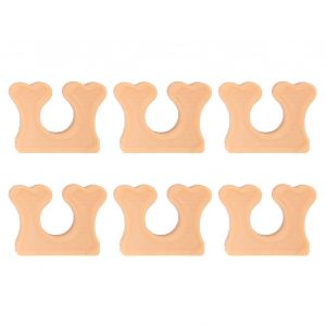Lot De 6 Separateurs D'orteils Individuels En Silicone Souple Pour Soulager Les Douleurs Des Pieds, Outil De Separation Des Orteils, Kaki - Neuf