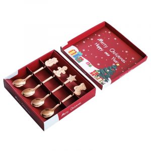 Hjlian Ensemble De Cuilleres A Cafe En Acier Inoxydable, Cuilleres A Dessert Et A Gateau Pour Cadeaux De Noel, Famille Et Amis, Or Rose - Neuf