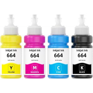 ERYI-664 Encre Compatible Pour Cartouche Encre Epson 664 Multipack Pour Epson Et-2500 Et-2550 Et-2600 Et-2650 Et-3600 Et-4500 Et-14000 Et-15000 Et-16500 L100 L110 L200 L350 L365 L455 L550 L1300 - Neuf
