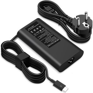 Chargeur USB C 90W 65W Adaptateur d'alimentation pour Dell Latitude 7300 5420 3400 5300 7420 XPS13 5300 2en1,7400 2en1,7390 2en1 pr&iquest;&iquest;cision 5530 2en1,3550,5550,5750 Type C Alimentation - Neuf