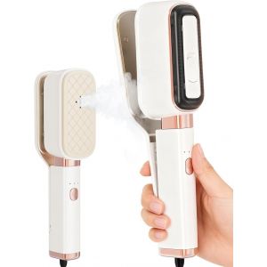 MEVRONISSHOP-Mini fer &agrave; repasser &agrave; vapeur 3 en 1 pour v&ecirc;tements, rotatif &agrave; 180&deg;, 1000 W, chauffage rapide en 15 secondes, extracteur de plis portable pour col et poignets (seulement 120 V) - Neuf