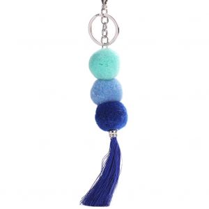 Porte-Cles A Pompon Fait Main, Joli Porte-Cles Decoratif Pour Sac, Pendentif (5) - Neuf