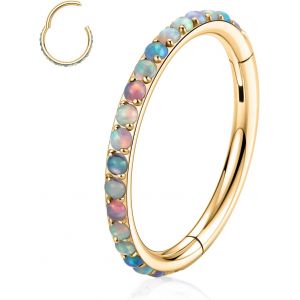 Kal-Piercings En Acier Chirurgical 316l Et Oxyde De Zirconium Pour Oreille Et Nez - Calibres 20, 18, 16, 14 - Anneaux Pour Homme Et Femme - Neuf