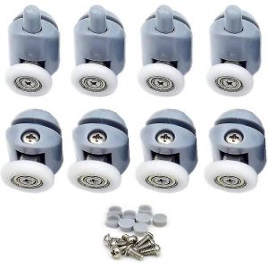 Ensemble de 8 roulettes pour portes de douche coulissantes en verre - Neuf