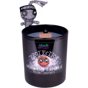 Voodoo Ensemble De Bougies De Protection &iquest; Poup&eacute;e Vaudou En Cristal, M&egrave;che En Bois, Parfum R&eacute;glisse Et Coffret Cadeau - Neuf