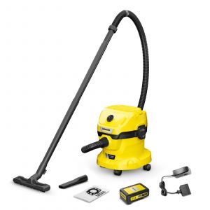 Aspirateur eau et poussière sans fil Karcher WD 2-18 Battery Set V-12/18 - Batterie 18V- Capacité 12L- Batterie et chargeur inclus - Neuf