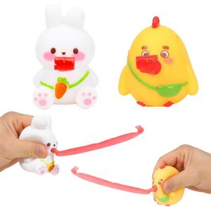KAL-Jouet A Presser Enfant, 2Pcs Jouet A Presser Anti Stress, Jouet Anti Stress Squishy, Jouet Anti Stress, Tirer La Langue, Un Jouet Original Et Amusant Pour Soulager Le Stress - Neuf