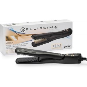 Bellissima Airsleek, Lisseur 2 En 1, S&egrave;che Et Cr&eacute;e Un Lissage Naturel &Agrave; L'air, Prot&egrave;ge Les Cheveux Sans Chaleur Extr&ecirc;me, Ioniseur, Rev&ecirc;tement C&eacute;ramique Et K&eacute;ratine. 2 Temp&eacute;ratures - Neuf