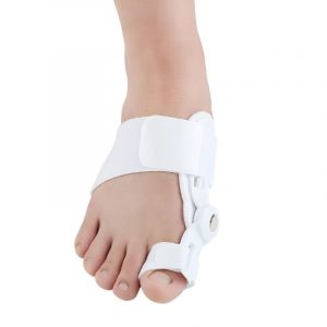Correcteur D'oignon, 2 Pièces Pied Droit Et Pied Gauche, Blanc, Pochette D'oignon Réglable Pour Femmes Et Hommes, Attelle D'oignon Réglable Avec Doublure En Silicone Pour Soulager Le Gros Orteil. - Neuf