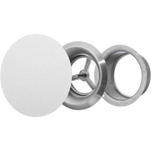 Bouche VMC-100mm Diffuseur Rond en M&eacute;tal-Valve d'air R&eacute;glable au Plafond Mural-Clapet d'Alimentation et d'Extraction d'air-Grille d'a&eacute;ration-Acier Inoxydable.[I234] - Neuf
