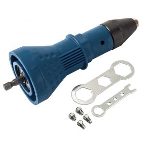 Kit adaptateur pour perceuse &eacute;lectrique avec pistolet &agrave; riveter sans fil, buses et outils - Neuf