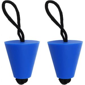Letnerny-Kit De 2 Bouchons De Dalot En Silicone Pour Kayak,Trous De Vidange Pour Cano , Bonde Pour Bouchons De Vidange Avec Cordon De Traction, Piscine De Vidange De Cano Pour Kayak - Bleu - Neuf
