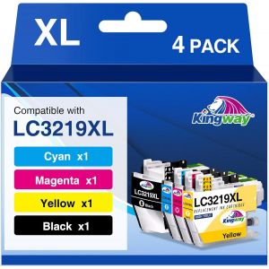 ASFASFq-KINGWAY LC3219XL LC3217 Cartouches d'encre Compatible pour Brother LC3219 XL LC3217 3219XL avec Brother MFC-J5335DW J5330DW J6930DW J5730DW J6530DW J5930DW J6935DW, 4 Pack - Neuf