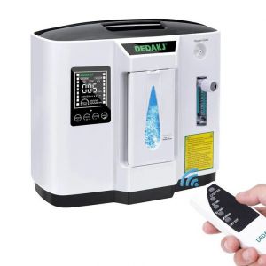 Concentrateur D&#39;Oxygène Dedakj Portable Pour La Maison Concentration Réglable 1-7 L/Min, Machine À Oxygène 30%-90% De Pureté, Télécommande, Pour La Maison Et Le Voyage (De-1a) - Neuf