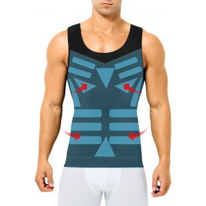 Ulteronixshop-D&eacute;bardeur Compression Homme, Maillot de Corps Gaine Ventre Plat Homme Gainant Tee Shirt Compression Amincissant Debardeur sous-V&ecirc;tements Shaper - Neuf