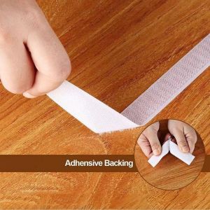 Bande Auto-Adhésive 5 Mètres 20 mm Noir/Blanc Fixation Forte Facile - Neuf