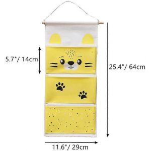 Organisateur Suspendu Pour Chambre D'enfant Avec 3 Poches En Tissu Pour Porte Ou Placard - Neuf