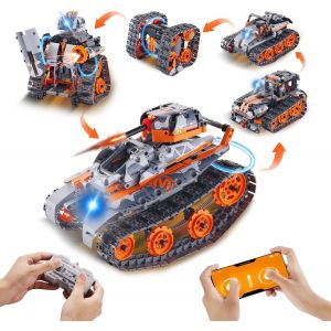 lbgwp60-Jouets De Construction Stem 5 En 1, Kit De Construction Voiture Rc Robot Télécommandé, 554 Pièces, Contrôle Par Application, Cadeau Pour Création Enfants, Garçons, Filles, Âgés De 6 Ans Et Pl - Neuf