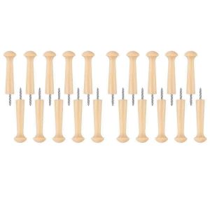 20pcs En Bois Shaker Peg Bois Visser Shaker Pegs Non Fini Bois Shaker Racks Pour Suspendre V&ecirc;tements Chapeaux Serviette-Bon - Neuf