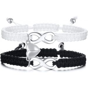 Eryi-1 Paire Bracelet Homme Personnalisé,Cadeau Homme,Cadeau Femme,Bracelet Femme Pour Couple Femmes Hommes Ami Cadeau De Saint-Valentin - Neuf