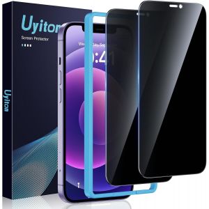 Kal-Pour Iphone 12/12 Pro Protection D'écran Anti-Espion, 2 Pièces Film Dureté 9h 30° Privacy Anti-Rayures Anti-Espion Protection Pour Iphone 12/12 Pro - Neuf