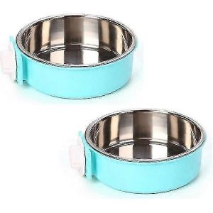 Gamelle Amovible 2 En 1 Pour Chien, Pour Cage, Mangeoire Pour Chiots, Bol D'eau Avec Boulon, Bol Suspendu En Acier Inoxydable Pour Animaux De Compagnie (D-4d) - Neuf