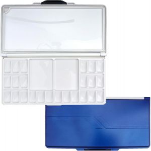 Tianyi-Palette De Peinture Pliable À 26 Puits U2013 Boîte De Palette Portable Pour Peinture À L'aquarelle, Peinture À L'huile/Acrylique, Mélange De Peintures Et Gouache (Bleu Foncé) - Neuf