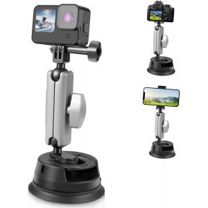 Support Ventouse Voiture pour cam&eacute;ra GoPro/Ant/Coyote/DJI Support pour fen&ecirc;tre et Pare-Brise de v&eacute;hicule avec Pince pour t&eacute;l&eacute;phone 2.3-3.3 Pouces - Neuf