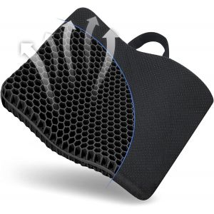 Coussin De Chaise,Coussin De Gel Respirant,Coussin Anti Escarres,Soulage La Pression Sur Le Orthop&eacute;dique Avec Housse Antid&eacute;rapant Pour Voiture/Bureau/Maison/Fauteuil Roulant.[C27] - Neuf