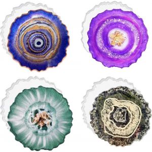 Silicone Coaster Mold,Moule resine de Verre Epoxy Moulle pour Resine, Artisanat Faire DIY pour la d&eacute;coration de la Maison - pour sous-Verres, Tapis de Bol, d&eacute;cors - Neuf