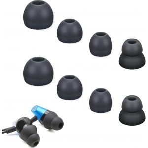 KAL-Embouts De Rechange Pour Écouteurs Sans Fil Powerbeats Pro Beats, 4 Paires S/M/L/D, 4 Tailles, Embouts En Silicone Souple, Noir - Neuf