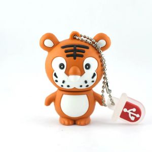 KALPZ-Cl&eacute; Usb Animal L&eacute;opard 4Gb 8Gb Tigre De Dessin Anim&eacute; 16Gb Disque U 32Gb Pendrive 64Gb 128Gb Cl&eacute; M&eacute;moire Cochon Rose Mignon,128 Go,Black - Neuf