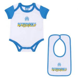 - Body Bavoir B&eacute;b&eacute; Gar&ccedil;on Om - Collection Officielle Olympique De Marseille - Neuf