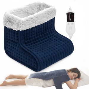 Tabksola Chauffe-pieds &eacute;lectrique 2 en 1, chauffage des pieds, 30 &agrave; 65 &deg;C avec 9 niveaux de temp&eacute;rature, fonction d'arr&ecirc;t automatique jusqu'&agrave; 12 heures et protection contre la surchauffe, lavable. - Neuf