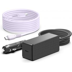 JGD-PD 3.1 Chargeur de voiture USB C 140 W pour MacBook Pro/Air Surface Pro Samsung Dell Google PC Tablette T&eacute;l&eacute;phone portable AI Ordinateur portable Bloc d'alimentation 24 V Allume-cigare USB - Neuf