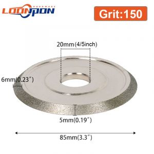 78-85mm meule diamantée galvanoplastie cercle de meulage 150 grain meuleuse pour carbure métal tungstène acier fraise -F 85x20x5mm - Neuf