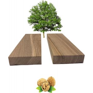 Tianyi-Bâton De Noyer, Blanc En Bois De Noyer, Raboté Sur Quatre Côtés Bâton En Bois De Noyer, Blanc En Bois Foncé Pour Le Produit Diy (2 Pièces 3x10x30) - Neuf
