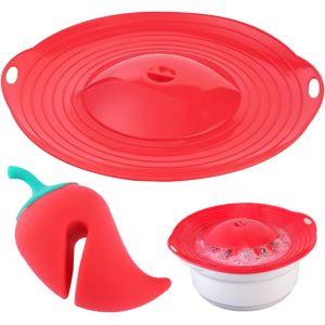 Jexnovashop-Couvercle Anti-Fuite, Anti-D&eacute;bordement, Protection De Cuisson Pour Casseroles, Couvercles Anti-Poussi&egrave;re En Silicone, Ustensiles De Cuisine - Neuf