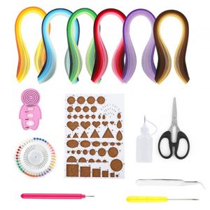 Kit de quilling en papier, 14 pieces, fait a la main, facile a utiliser, pour enfants debutants, decoration d'interieur - Neuf