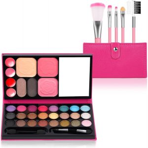 ERYI-Maquillage Enfant Jouet Filles, Kit De Coffret Maquillage Enfant, Lavable Maquillage Enfant Jouet Pour Fille, Sûr, Non Toxique, Maquillage Enfant Cadeau De Noël Anniversaire Jouet(6Pcs) - Neuf