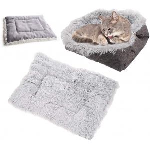 Pièce (Gris + Gris) Panier De Lit Pour Chat, Coussin Pour Chien, Lit Pour Chat Lavable, Chaton Endormi, Nid Chaud Et Moelleux, Nid En Peluche Confortable Et Doux, Canapé Pour La Maison - Neuf