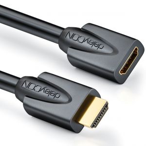 2m HDMI Extender-Compatible HDMI 2.0a/b/1.4a-UHD 4K HDR 3D 1080p 2160p ARC-Haute vitesse avec Ethernet-Noir - Neuf