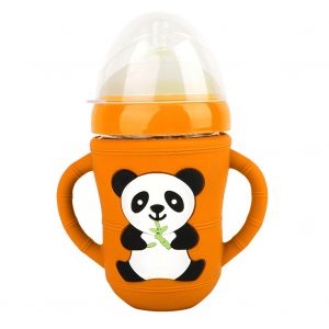 Biberon Antideflagrant Sans Bpa Avec Motif Panda (Jaune 240 Ml) - Neuf