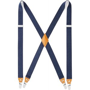 Tzf-Bretelles Pour Hommes Avec 4 Bretelles À Clips Métalliques Très Solides, Taille Unique, Réglable Et Élastique, Forme X - Neuf